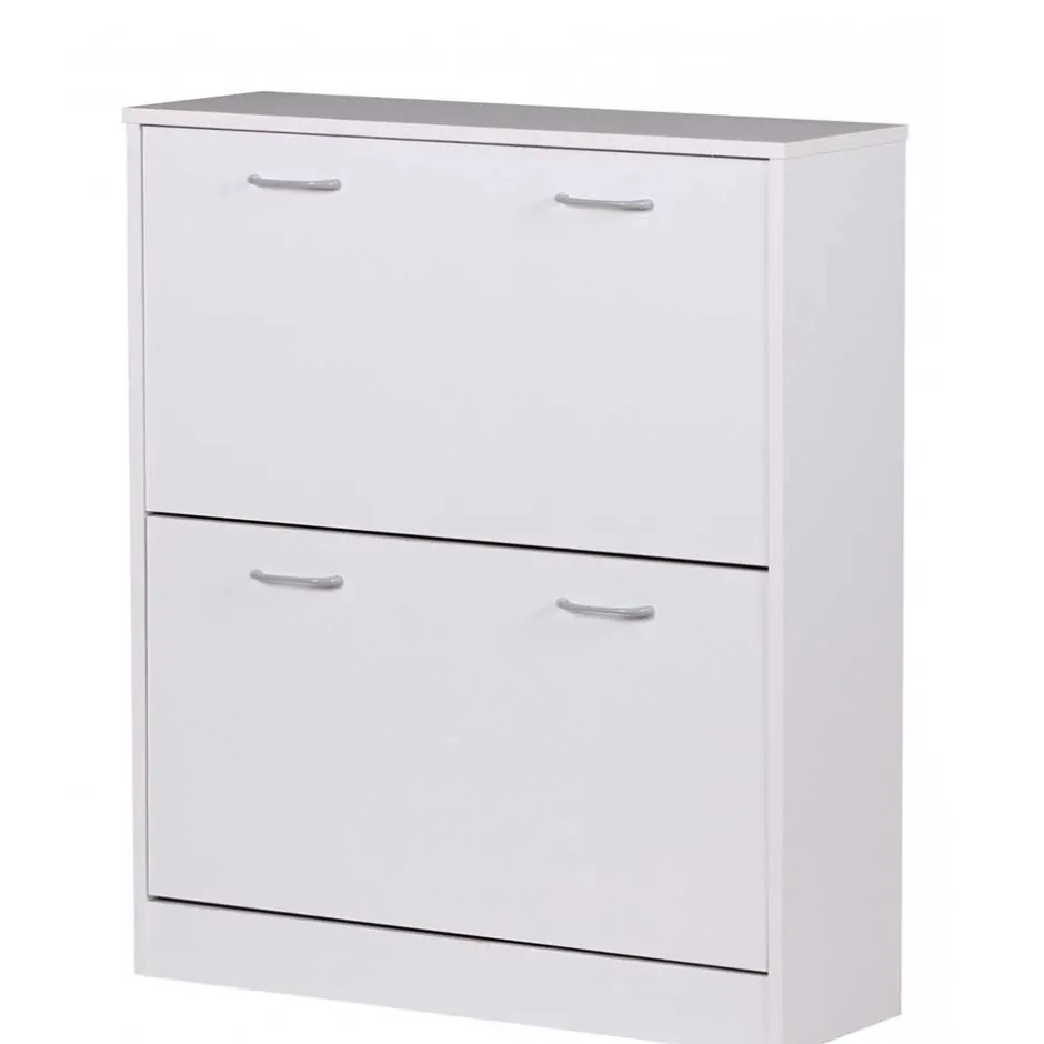 Schuhschrank mit zwei Klappen in Weiß - Aventi^Wohnen Online