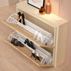 Wohnen Schuhschrank mit zwei Schuhwalzen - Calura