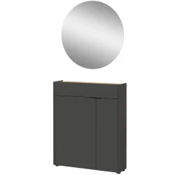 Wohnen Schuhschrank und Spiegel Set - Sidgarus (zweiteilig)