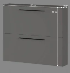 Wohnen Schuhschrank zum Aufhängen in Hellgrau - Guaran