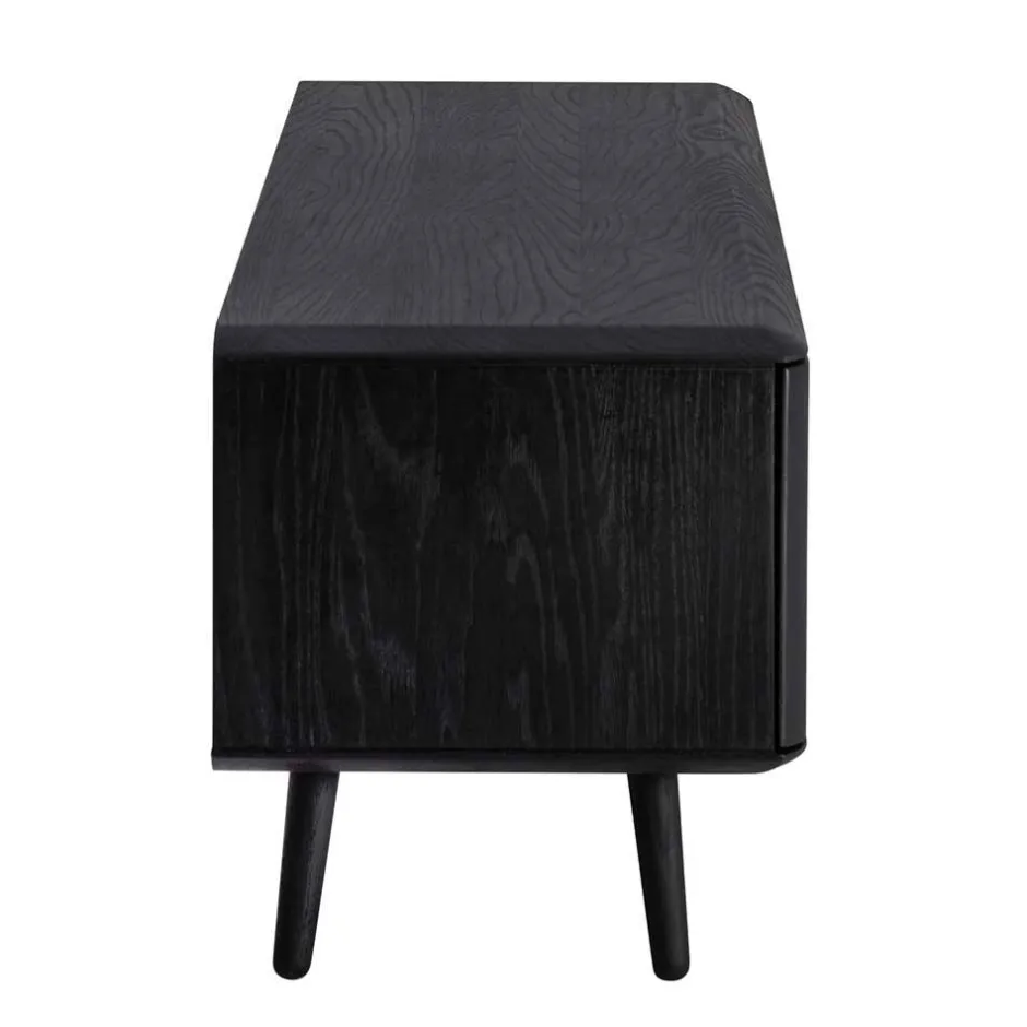 Wohnen Schwarz geöltes TV Board aus Eiche - Vlotho