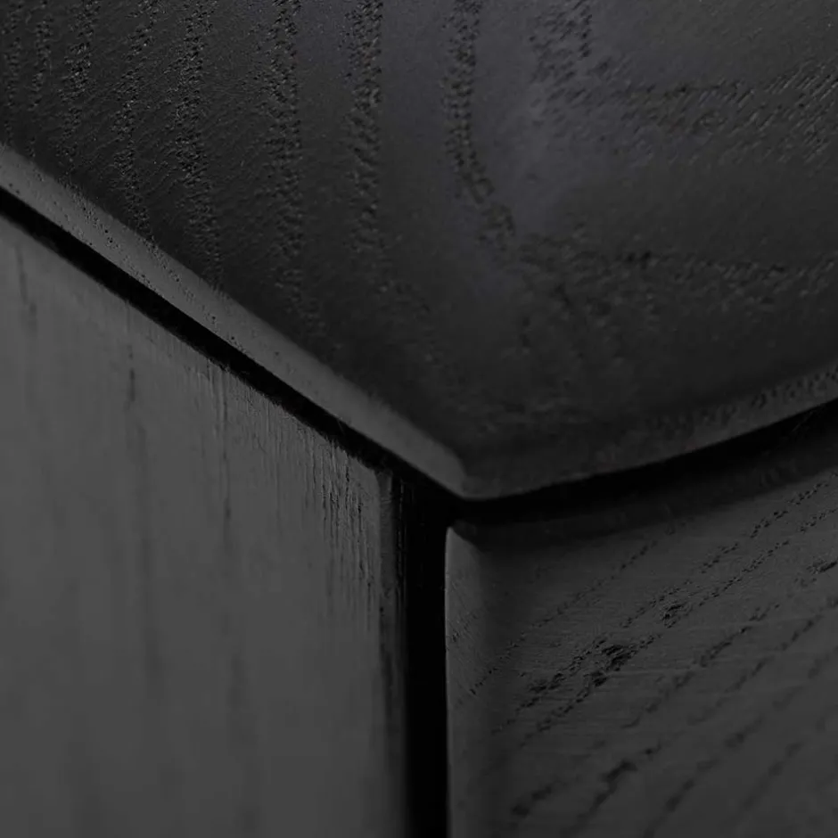 Wohnen Schwarz geöltes TV Board aus Eiche - Vlotho