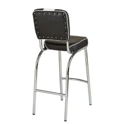 Wohnen Schwarz Weißes Bartisch Set Barataria im Retro Diner Style (fünfteilig)