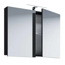 Schwarze Badezimmer Einrichtungsset - Gloriella (vierteilig)^Wohnen New