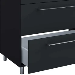 Schwarze Badezimmermöbel mit Weiß - Gloriella (dreiteilig)^Wohnen Online