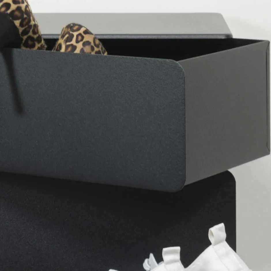 Wohnen Schwarze Design Stahlkommode mit drei Schubladen - Zunil