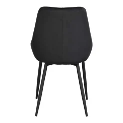 Schwarze Esszimmerstühle aus Samt - Cartoon (2er Set)^Wohnen Clearance