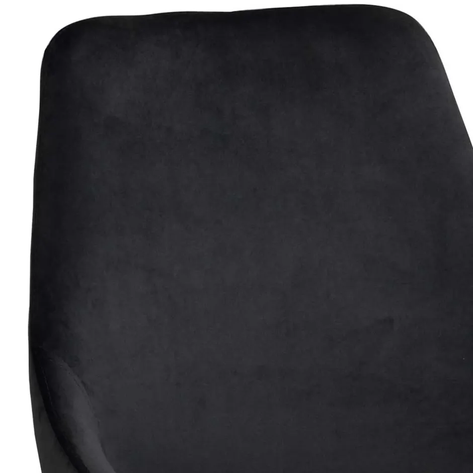 Schwarze Esszimmerstühle aus Samt - Cartoon (2er Set)^Wohnen Clearance