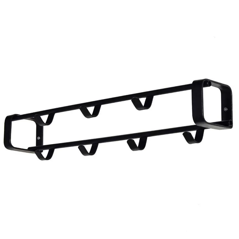 Schwarze Garderoben Kombi aus Stahl - Satroni (zweiteilig)^Wohnen Discount