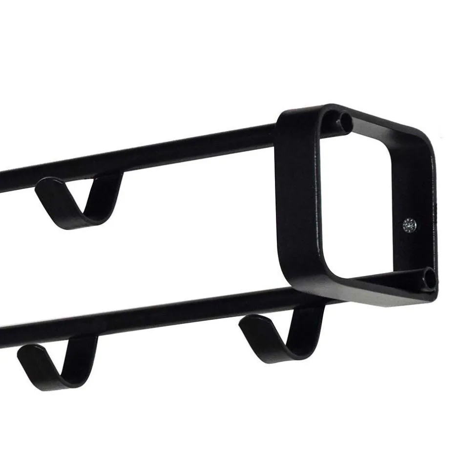 Schwarze Garderoben Kombi aus Stahl - Satroni (zweiteilig)^Wohnen Discount