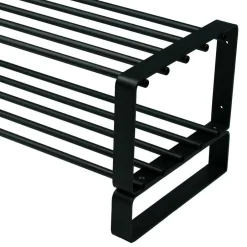 Schwarze Garderoben Kombi aus Stahl - Satroni (zweiteilig)^Wohnen Discount