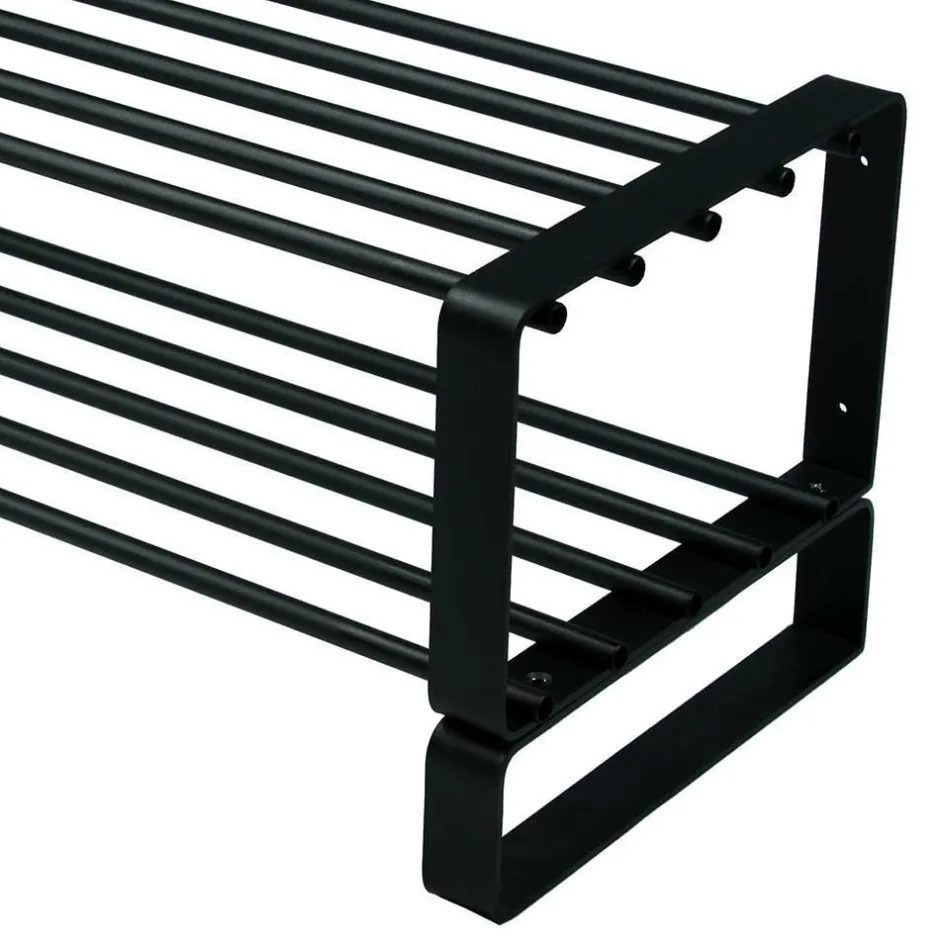 Schwarze Garderoben Kombi aus Stahl - Satroni (zweiteilig)^Wohnen Discount