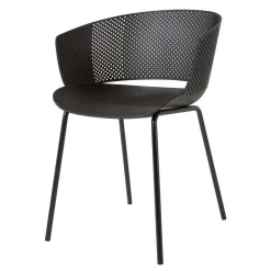 Schwarze Gartenstühle modern - Donzai (4er Set)^Wohnen Discount