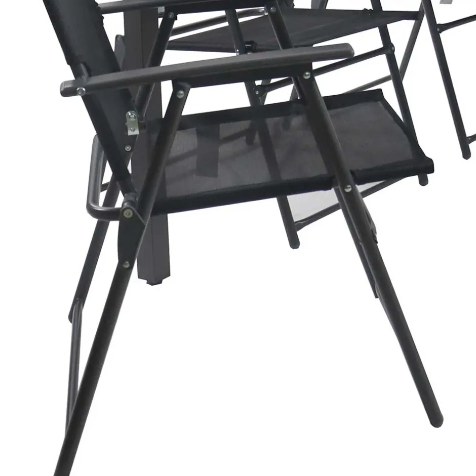 Schwarze Garten-Tischgruppe Set - Leni (siebenteilig)^Wohnen Sale