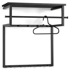 Schwarze Hängegarderobe aus Metall mit Hutboden - Estagel^Wohnen Best