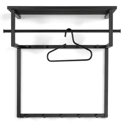 Schwarze Hängegarderobe aus Metall mit Hutboden - Estagel^Wohnen Best