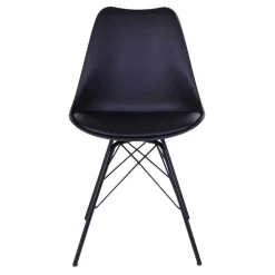 Wohnen Schwarze Küchenstühle mit Schalensitz - Verbandro (2er Set)