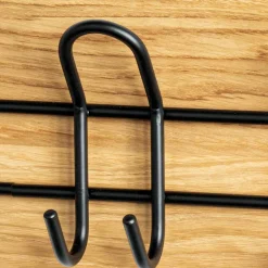 Wohnen Schwarze Metall Hakenleiste mit 8 Haken - Akke