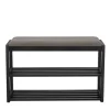 Wohnen Schwarze Schuhbank aus Eichenholz - Geskan