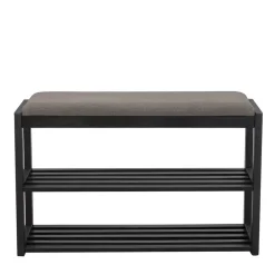 Wohnen Schwarze Schuhbank aus Eichenholz - Geskan