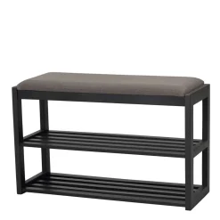 Wohnen Schwarze Schuhbank aus Eichenholz - Geskan