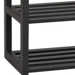 Wohnen Schwarze Schuhbank aus Eichenholz - Geskan