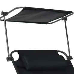 Wohnen Schwarze Sonnenliege zusammenklappbar - Ambia