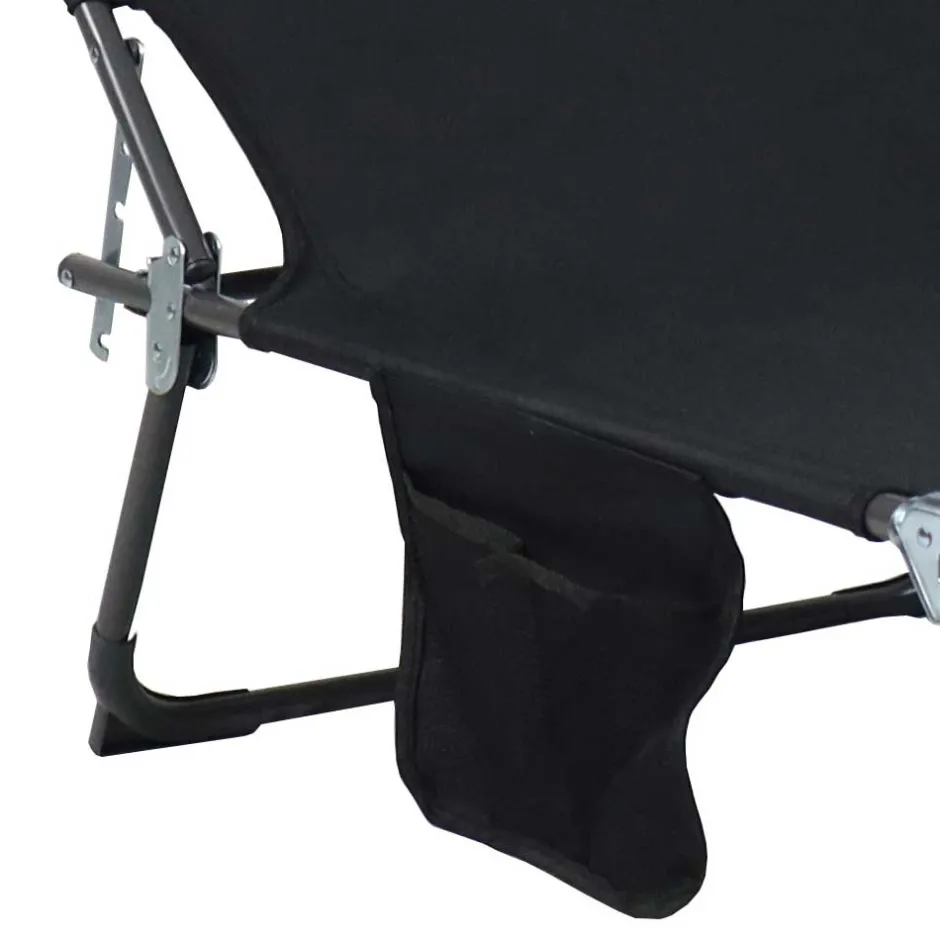 Wohnen Schwarze Sonnenliege zusammenklappbar - Ambia