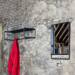 Schwarze Wandgarderobe & Spiegel - Creemas (zweiteilig)^Wohnen New