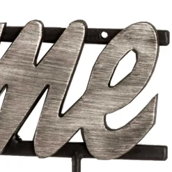 Wohnen Schwarze Wandgarderobe mit Schriftzug - Geniale