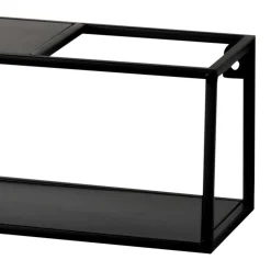 Wohnen Schwarze Wandregale Set - Mikene (zweiteilig)