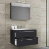 Wohnen Schwarzer Badezimmer-Waschplatz Set - Gloriella (zweiteilig)