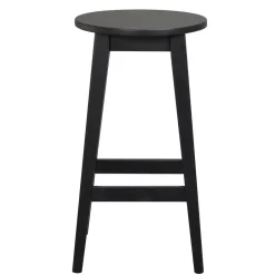 Schwarzer Barhocker in runder Form - Riostar (2er Set)^Wohnen Discount