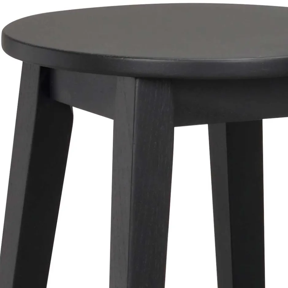 Schwarzer Barhocker in runder Form - Riostar (2er Set)^Wohnen Discount