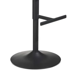 Wohnen Schwarzer Barstuhl mit Kunstlederbezug - Notomo