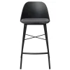 Wohnen Schwarzer Barstuhl mit Schalensitz Kunststoff - Formentera