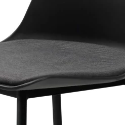 Wohnen Schwarzer Barstuhl mit Schalensitz Kunststoff - Formentera