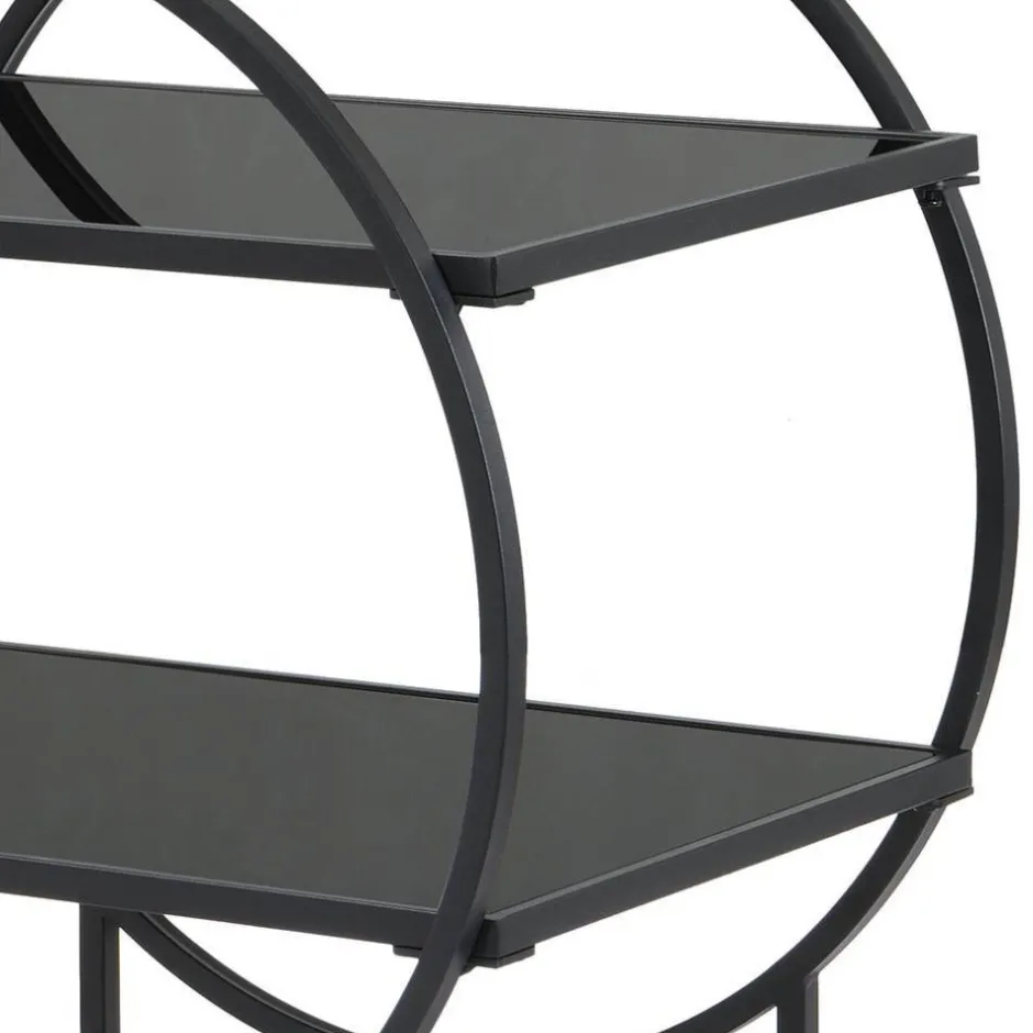 Wohnen Schwarzer Design-Servierwagen aus Metall - Nucina