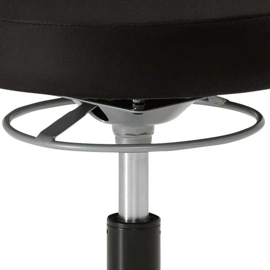 Wohnen Schwarzer Drehstuhl Hocker höhenverstellbar - Careful