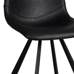 Wohnen Schwarzer Eiche Esstisch & Stühle - Namac (fünfteilig)