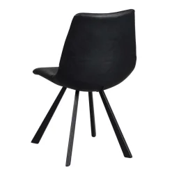 Wohnen Schwarzer Eiche Esstisch & Stühle - Namac (fünfteilig)