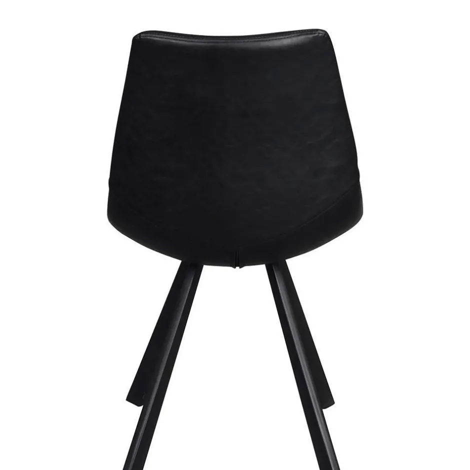 Wohnen Schwarzer Eiche Esstisch & Stühle - Namac (fünfteilig)