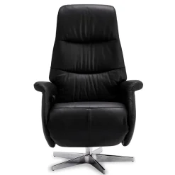 Schwarzer Entspannungssessel mit Armlehnen - Registran^Wohnen Discount