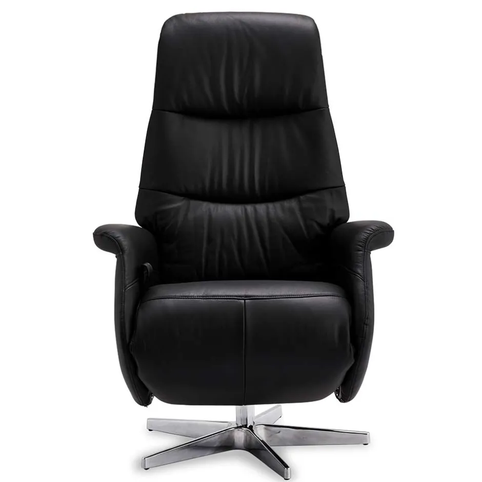 Schwarzer Entspannungssessel mit Armlehnen - Registran^Wohnen Discount