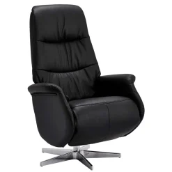 Schwarzer Entspannungssessel mit Armlehnen - Registran^Wohnen Discount