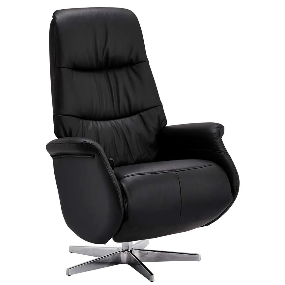 Schwarzer Entspannungssessel mit Armlehnen - Registran^Wohnen Discount