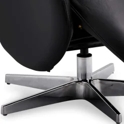 Schwarzer Entspannungssessel mit Armlehnen - Registran^Wohnen Discount