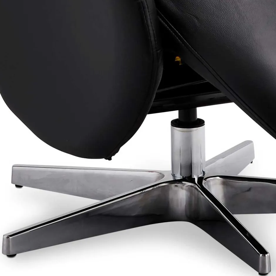 Schwarzer Entspannungssessel mit Armlehnen - Registran^Wohnen Discount