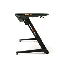 Schwarzer Gamer PC Tisch mit LED Beleuchtung - Frogs^Wohnen Outlet