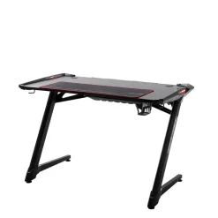 Schwarzer Gamer PC Tisch mit LED Beleuchtung - Frogs^Wohnen Outlet